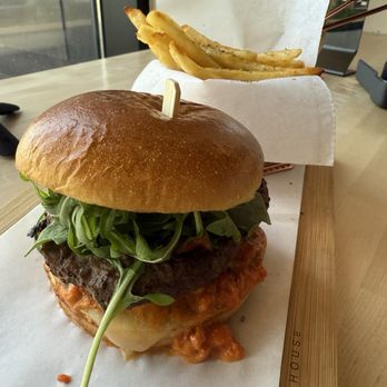 STARDUST Coffee House - Spicy Goji burger - Cafes Near Me - Campbell, California