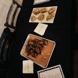 Smoke & Barrel - Appetizers - wings & white bean bruschetta