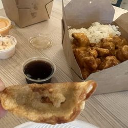 Crispy & HaneBe - Pot stickers and chicken with secret sauce