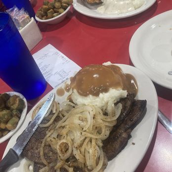 Freeway Cafe - Liver and onions...my weakness and a chicken fry...great Sunday brunch!!! - Diners Near Me - Tulsa, Oklahoma Freeway Cafe - Liver and onions...my weakness and a chicken fry...great Sunday brunch!!! - Diners Near Me - Tulsa, Oklahoma