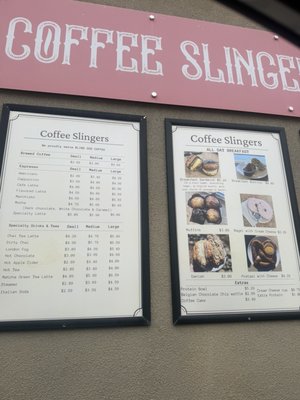 Menu photo 1 Coffee Slingers Yerington, NV