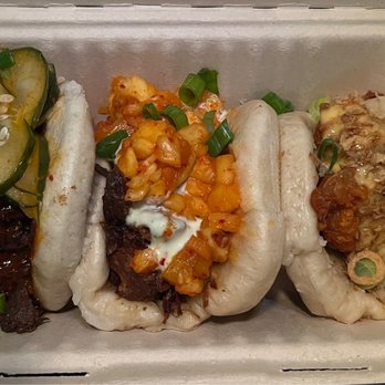 Bun’d Up - Choose 3 Buns-Bulgogi, Pork Belly & Fried Shrimp - Taiwanese Near Me - Arlington, Virginia