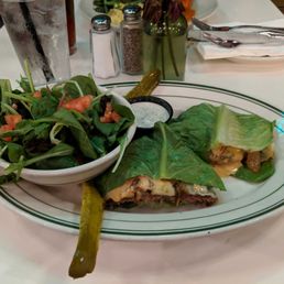 This is a burger as a lettuce wrap. This is a burger as a lettuce wrap.