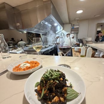 Cento Pasta Bar - squid ink mafaldine - Italian Near Me - Los Angeles, California Cento Pasta Bar - squid ink mafaldine - Italian Near Me - Los Angeles, California
