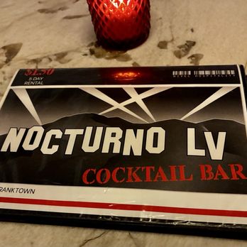 Nocturno - Love the Hollywood Video inspired sleeve for your check! - Cocktail Bars Near Me - Las Vegas, Nevada Nocturno - Love the Hollywood Video inspired sleeve for your check! - Cocktail Bars Near Me - Las Vegas, Nevada