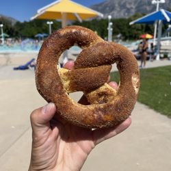 Scera Park Pools - Cinnamon sugar cream cheese pretzel
