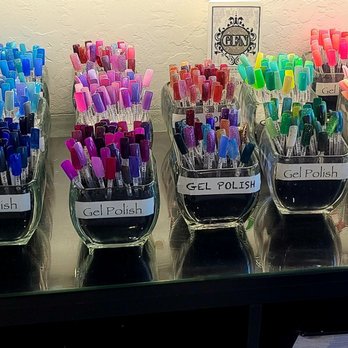 Greenfield Nails & Spa - Gilbert - Gels organized by color - Nail Salons Near Me - Gilbert, Arizona