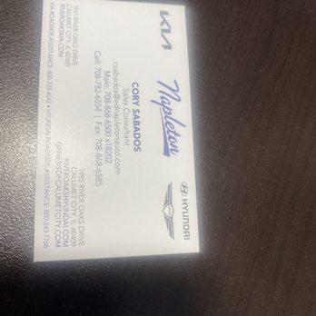 Napleton River Oaks Hyundai - Business Card - Car Dealers Near Me - Calumet City, Illinois Napleton River Oaks Hyundai - Business Card - Car Dealers Near Me - Calumet City, Illinois