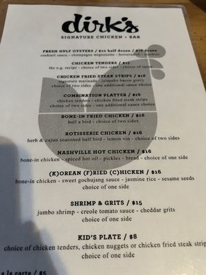 Menu photo 1 Dirk’s Lubbock, TX
