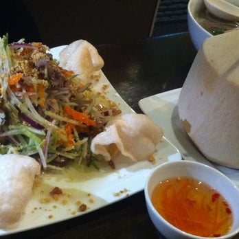 La Sen Restaurant - Vietnamese salad with a fresh coconut juice to wash it down. YUM!! - Restaurants Near Me - Randwick, NSW