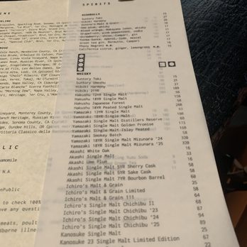 Robin Menlo Park - spirits menu - Japanese Near Me - Menlo Park, California Robin Menlo Park - spirits menu - Japanese Near Me - Menlo Park, California
