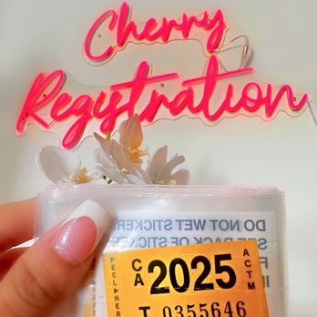 Cherry Registration - 2025 Stickers just in! #registrationservices #registrationrenewal #transferoftitle #transferofowner #vehicleregistration #CherryRegistration - Registration Services Near Me - Fontana, California Cherry Registration - 2025 Stickers just in! #registrationservices #registrationrenewal #transferoftitle #transferofowner #vehicleregistration #CherryRegistration - Registration Services Near Me - Fontana, California