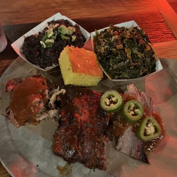 Dinosaur Bar-B-Que - Tres ninos with collard greens and black beans with rice - Barbeque Near Me - Syracuse, New York Dinosaur Bar-B-Que - Tres ninos with collard greens and black beans with rice - Barbeque Near Me - Syracuse, New York