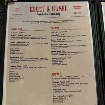 Crust & Craft - Menu - Pizza Near Me - Greensboro, North Carolina Crust & Craft - Menu - Pizza Near Me - Greensboro, North Carolina