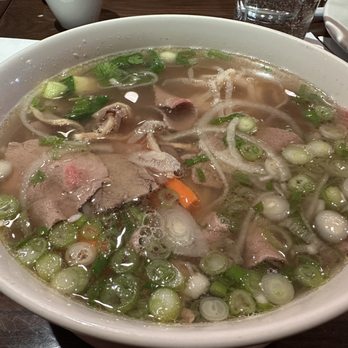 Pho Sure - Pho dac biet with mixed veggies instead of noodles. Didn't taste bad. - Vietnamese Near Me - Worcester , Massachusetts