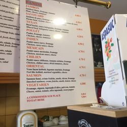 Panini menu as of May 2017