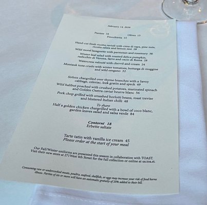 Menu photo 1 King New York, NY