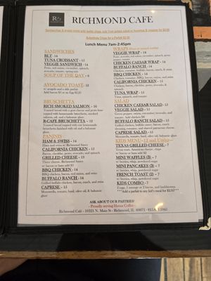 Menu photo 3 Richmond Cafe Richmond, IL Menu photo 3 Richmond Cafe Richmond, IL