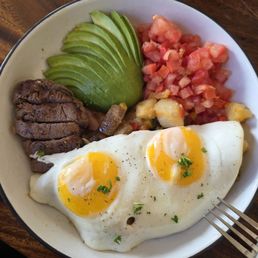 Steak hash no mushrooms