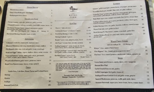 Menu photo 3 The Royal Tern Johns Island, SC