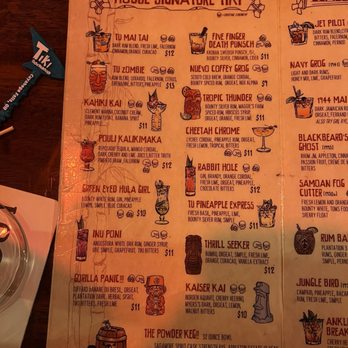 Tiki Underground - Menu - Tiki Bars Near Me - Cuyahoga Falls, Ohio