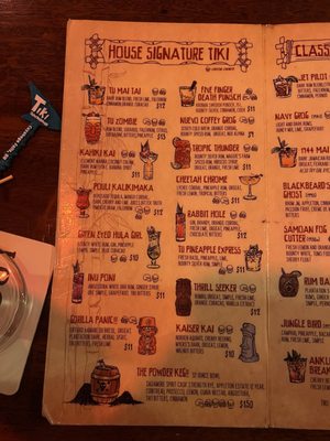 Menu photo 6 Tiki Underground Cuyahoga Falls, OH