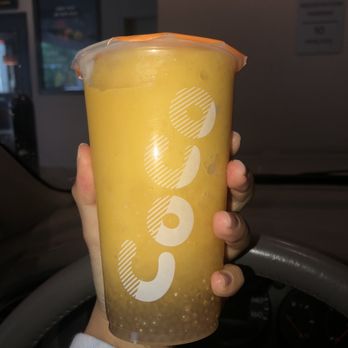 CoCo Bubble Tea - Mango Slush with sago - Bubble Tea Near Me - Bellevue, Washington CoCo Bubble Tea - Mango Slush with sago - Bubble Tea Near Me - Bellevue, Washington