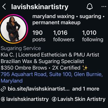 Lavish Skin Artistry - IG Page - Waxing Near Me - Glen Burnie, Maryland Lavish Skin Artistry - IG Page - Waxing Near Me - Glen Burnie, Maryland