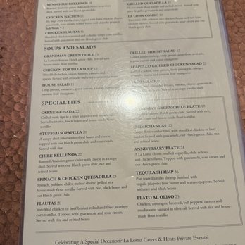 La Loma - Menu - Tex-Mex Near Me - Parker, Colorado La Loma - Menu - Tex-Mex Near Me - Parker, Colorado