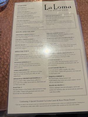 Menu photo 3 La Loma Parker, CO
