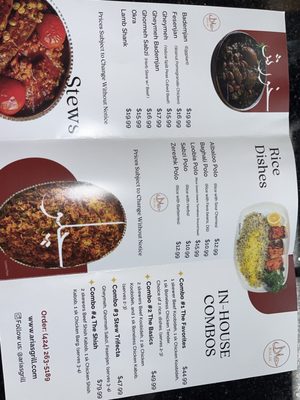 Menu photo 1 Aria's Grill Torrance, CA
