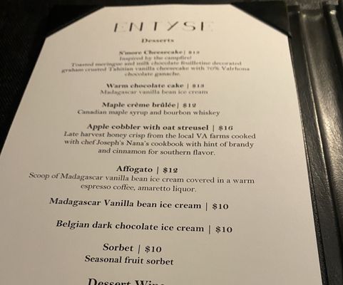 Menu photo 4 ENTYSE, Wine Bar & Lounge McLean, VA