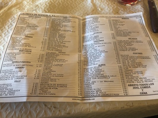 Menu photo 2 La Choza de Manuela Bormujos, SE