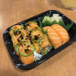 Tatami Restaurant & Sushi Bar - Phoenix roll and Sake sushi