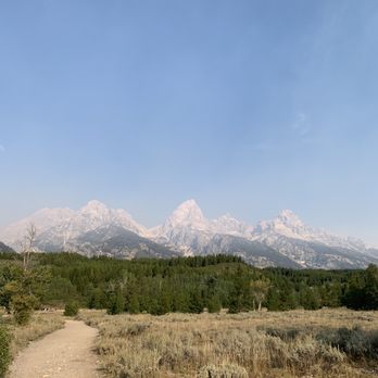 Taggart Lake Trail - View of the Tetons from Taggart Lake trail - Hiking Near Me - Alta, Wyoming