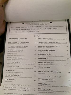 Menu photo 1 The One Tapas & Bar Matthews, NC