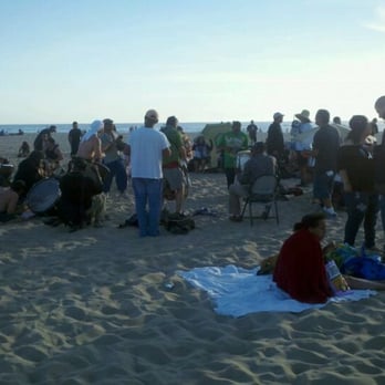 The Venice Beach Drum Circle - 4/16 - the crowd starting to build pre-sunset. - Local Flavor Near Me - Venice, California The Venice Beach Drum Circle - 4/16 - the crowd starting to build pre-sunset. - Local Flavor Near Me - Venice, California