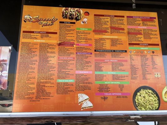 Menu photo 1 Speedy Taco Truck Eureka, CA Menu photo 1 Speedy Taco Truck Eureka, CA