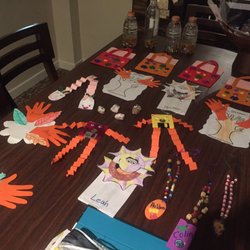 Celebrity Sitters - Look at all the art projects we came home to!