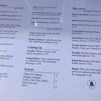 Athentic Brewing - Menu - Breweries Near Me - Athens, Georgia