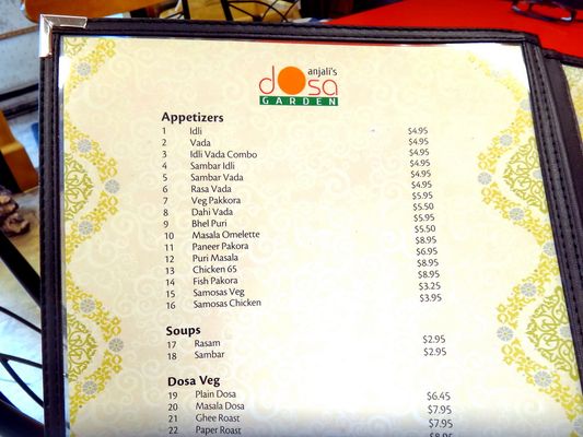 Menu photo 4 Anjali's Dosa Garden Surrey, BC