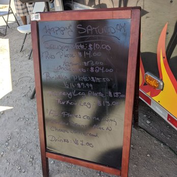 J'S Smokehouse Bbq - a menu written on a chalkboard - Food Trucks Near Me
