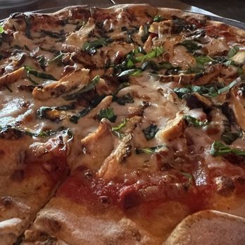 Slopeside Grill - Created own pizza-grilled chicken, sun dried tomatoes, bacon, basil with red sauce. - Pizza Near Me - Steamboat Springs, Colorado