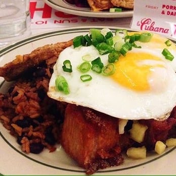 La Cubana - Pork,rice, pineapple, corn, egg and plantains. - Cuban Near Me - Toronto, Ontario