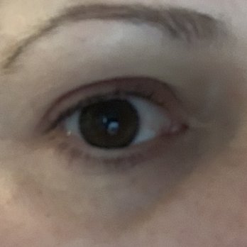 Emerald Coast Permanent Makeup - Look at the end of the brow, jagged and skinny. Awful - Permanent Makeup Near Me - Fort Walton Beach, Florida