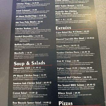 P.V. House - Lunch menu - Sports Bars Near Me - Playa Vista, California