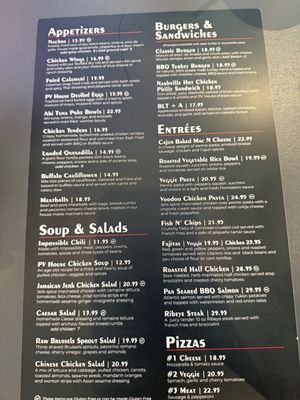 Menu photo 1 P.V. House Playa Vista, CA