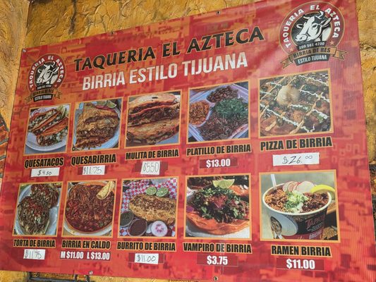 Menu photo 2 Taqueria El Azteca Stockton, CA Menu photo 2 Taqueria El Azteca Stockton, CA