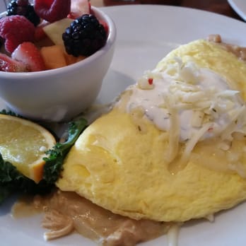 McKay Cottage Restaurant - Chicken white bean chili omelet with lime cilantro crema. Wow! - American Near Me - Bend, Oregon McKay Cottage Restaurant - Chicken white bean chili omelet with lime cilantro crema. Wow! - American Near Me - Bend, Oregon