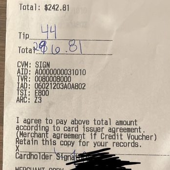 Overlook Restaurant - Server Savannah doctored the total on our receipt to give herself a $10 bigger tip than we gave. - Pizza Near Me - Heber City, Utah Overlook Restaurant - Server Savannah doctored the total on our receipt to give herself a $10 bigger tip than we gave. - Pizza Near Me - Heber City, Utah
